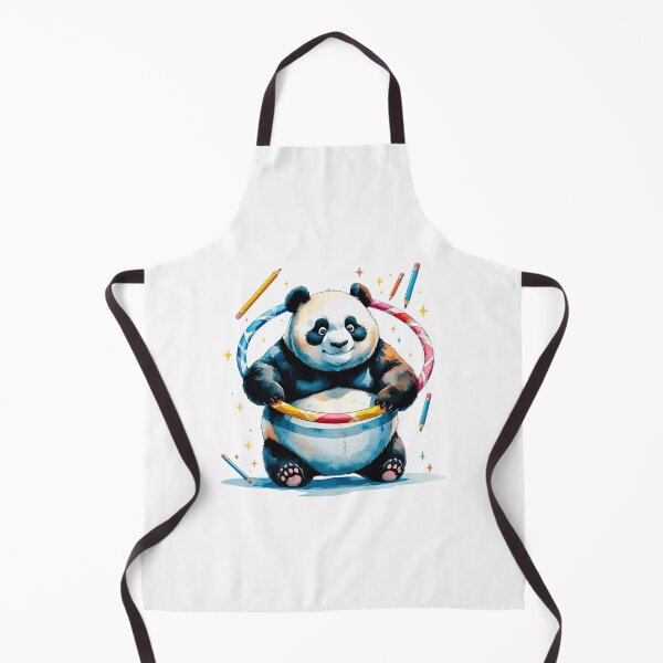 Item preview, Playful Panda with Hula Hoop and Pencils Back to School designed and sold by AQUILAKREO.