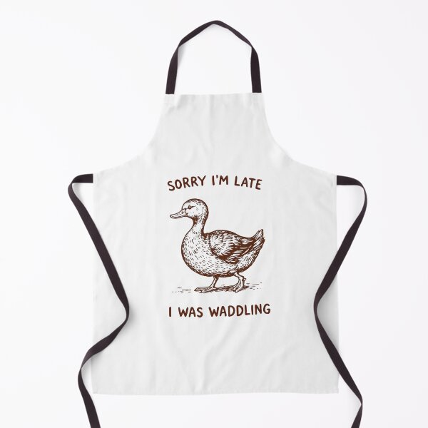 Item preview, Sorry I'm Late Duck Art - I Was Waddling - Cute Bird Pun Graphic designed and sold by JLMWorks.