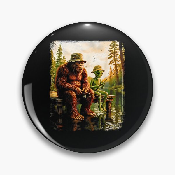 Item preview, Bigfoot Alien Fishing Funny Men UFO Sasquatch Lovers designed and sold by FerminVigo.