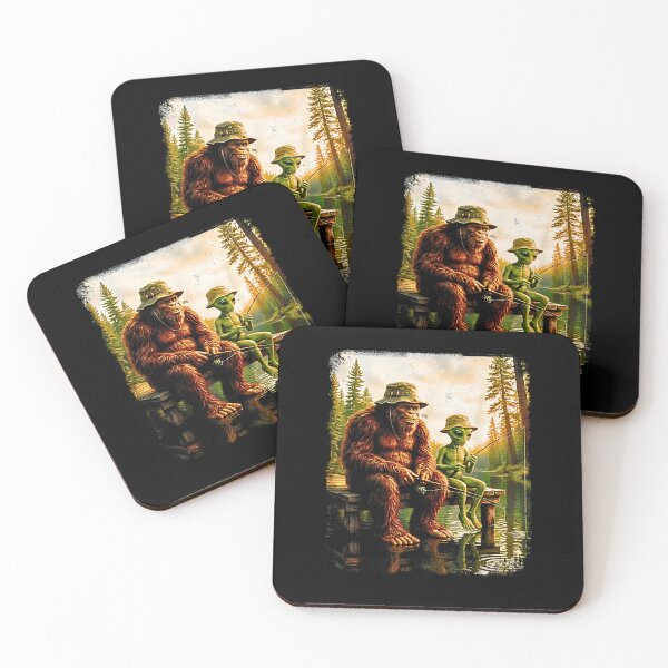 Item preview, Bigfoot Alien Fishing Funny Men UFO Sasquatch Lovers designed and sold by FerminVigo.