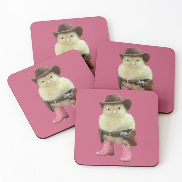 Item preview, Cute Western Aesthetic Baby Chicken in Pink Boots designed and sold by Spring Things.