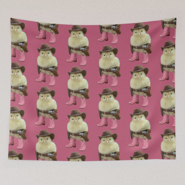 Item preview, Cute Western Aesthetic Baby Chicken in Pink Boots designed and sold by Spring Things.