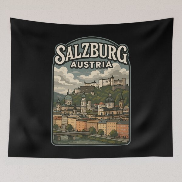 Item preview, Salzburg Austria Vintage Travel designed and sold by TomFrontierArt.