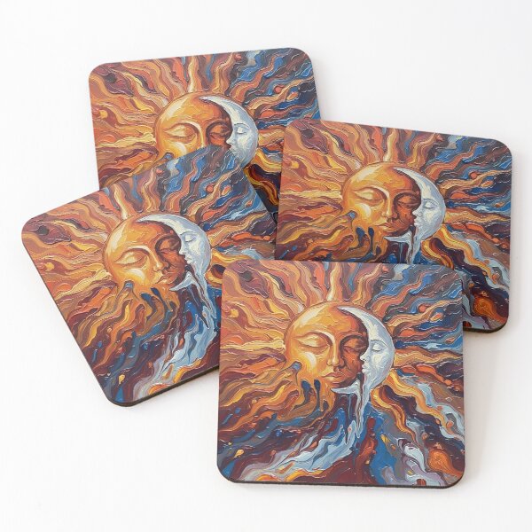 Item preview, Sun and Moon Colorful Art designed and sold by GymTanLaundry.