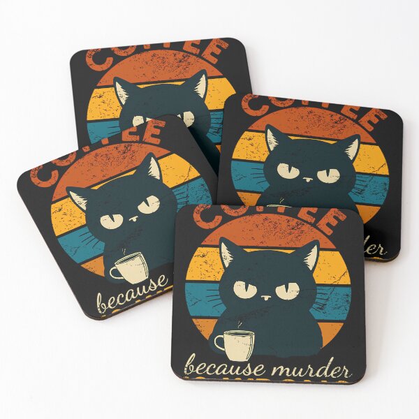 Item preview, Coffee Because Murder Is Wrong Vintage designed and sold by AlviaAlcedoArt.