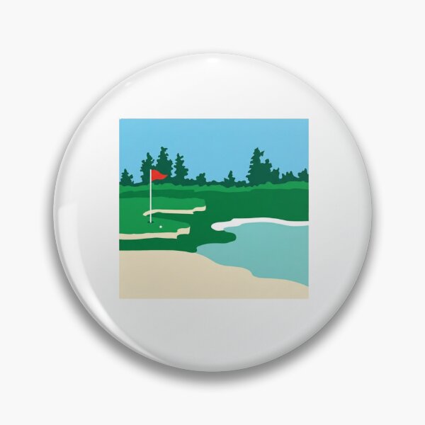 Item preview, Minimalist Golf Course Landscape Illustration designed and sold by QuietTeeClub.