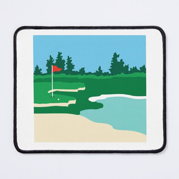 Item preview, Minimalist Golf Course Landscape Illustration designed and sold by QuietTeeClub.
