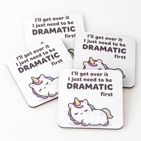 Item preview, I just need to be dramatic, lazy unicorn gift, premium oversized sweatshirt designed and sold by Artistshert.