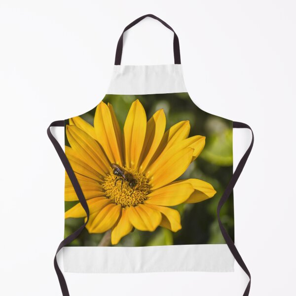 Item preview, Honeybee Pollinating Bright Yellow Daisy Flower Macro Close-Up In Sunny Summer Garden designed and sold by Nmallia.