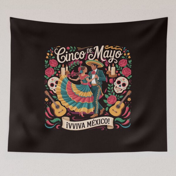 Item preview, Cinco De Mayo Viva Mexico Dancing Couple Mariachi Fiesta Mexican Culture Design designed and sold by Designgallery65.