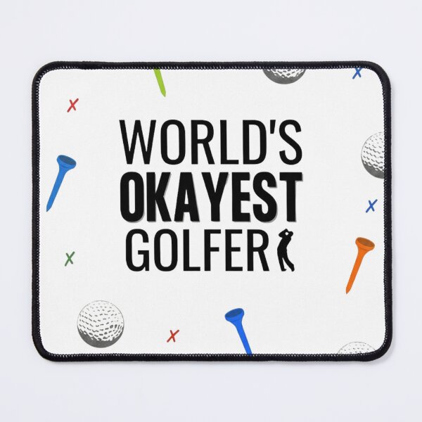 Item preview, World's Okayest Golfer Funny Golf Quote Minimalist Design designed and sold by QuietTeeClub.