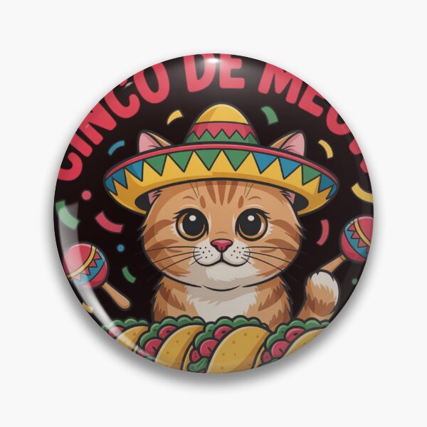 Item preview, Cinco De Meow Cute Cat Taco Sombrero Kawaii Fiesta Mexican Design designed and sold by Designgallery65.