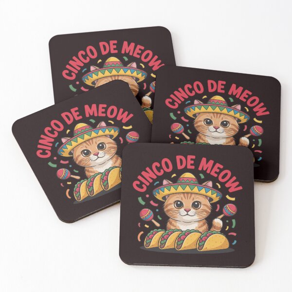 Item preview, Cinco De Meow Cute Cat Taco Sombrero Kawaii Fiesta Mexican Design designed and sold by Designgallery65.