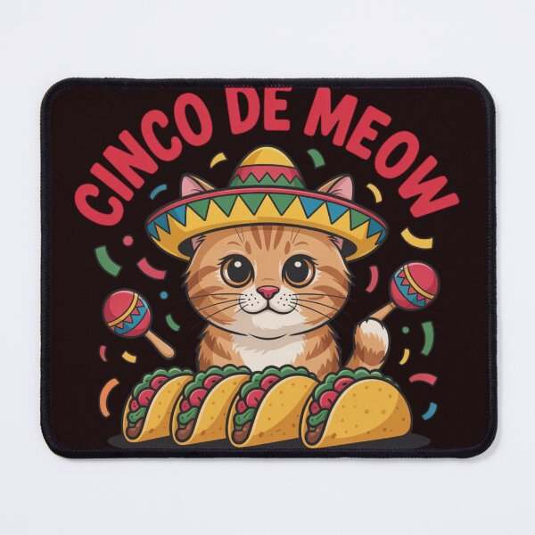 Item preview, Cinco De Meow Cute Cat Taco Sombrero Kawaii Fiesta Mexican Design designed and sold by Designgallery65.
