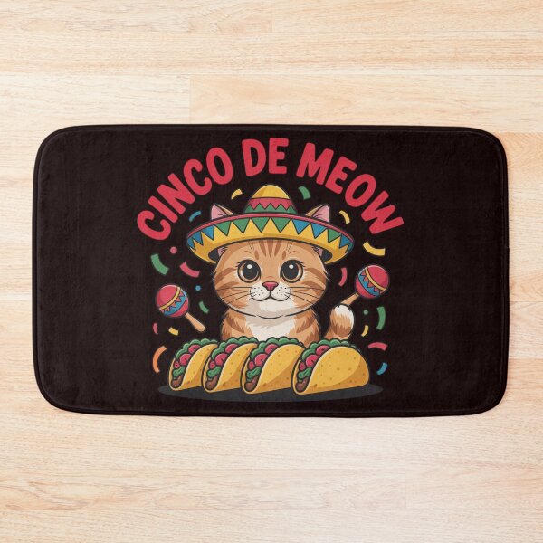 Item preview, Cinco De Meow Cute Cat Taco Sombrero Kawaii Fiesta Mexican Design designed and sold by Designgallery65.