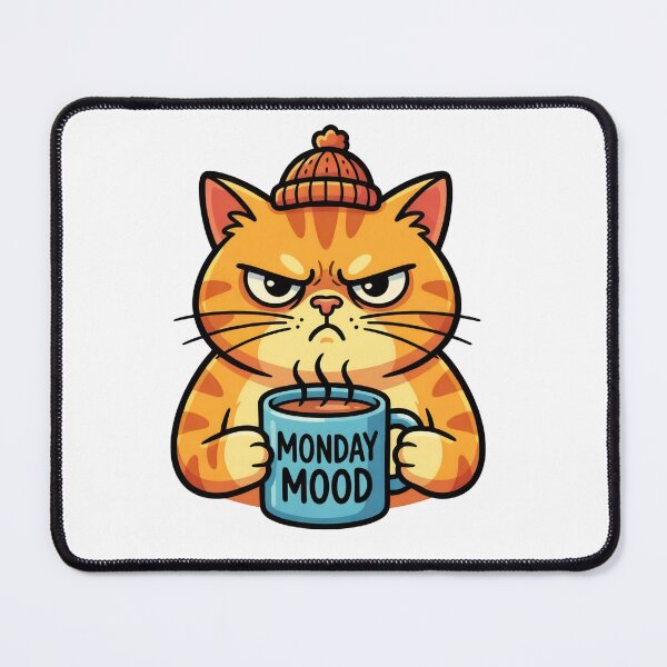 Item preview, Cat Monday Mood designed and sold by GenuineNewBe.