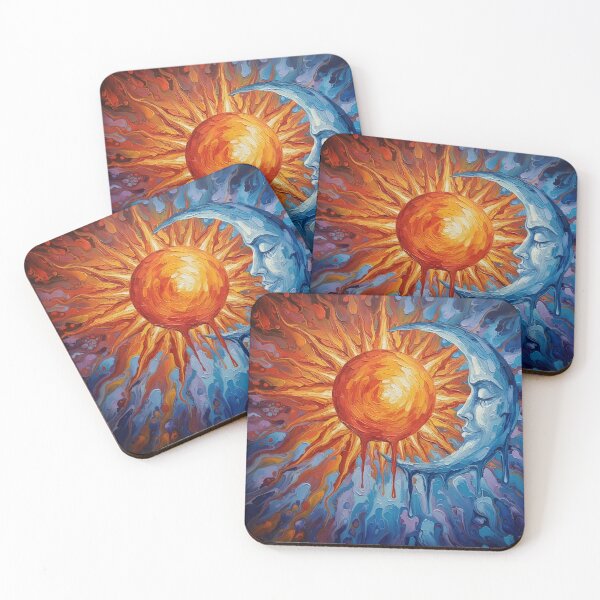 Item preview, Sun and Moon Colorful Art designed and sold by GymTanLaundry.