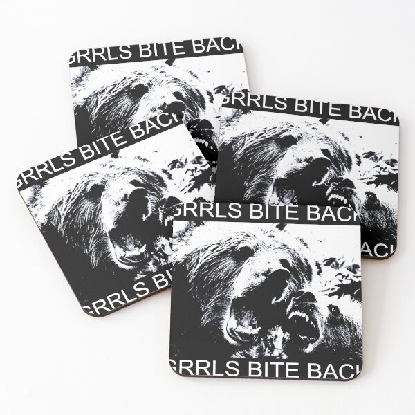 Item preview,  "GRRLS BITE BACK" bear - black designed and sold by madebyAnnie0.