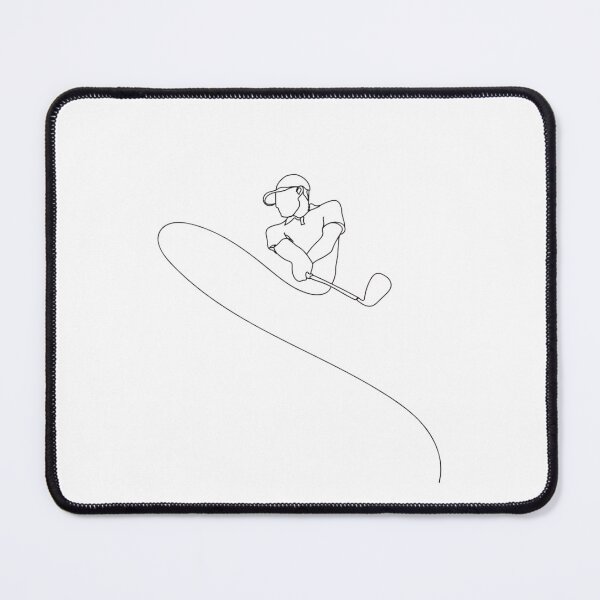 Item preview, Minimalist Single Line Golf Swing Art designed and sold by QuietTeeClub.