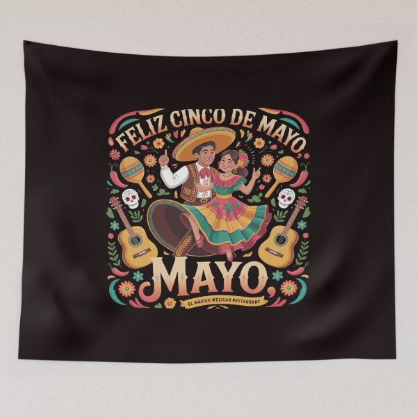 Item preview, Feliz Cinco De Mayo Dancing Couple Mexican Fiesta Folklorico Celebration Design designed and sold by Designgallery65.