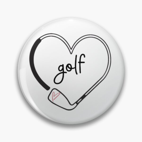 Item preview, Golf Love Heart Minimalist Sketch Golfer Gift Design designed and sold by QuietTeeClub.