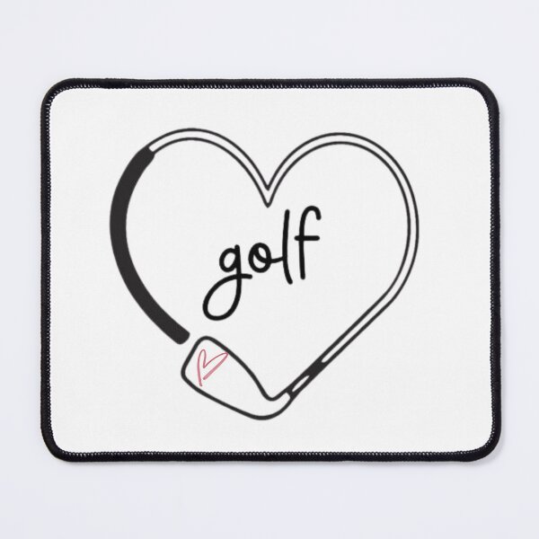 Item preview, Golf Love Heart Minimalist Sketch Golfer Gift Design designed and sold by QuietTeeClub.