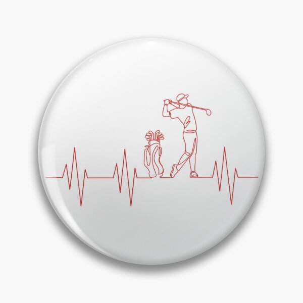 Item preview,  Golf Heartbeat Pulse Line Art Golfer Gift Design designed and sold by QuietTeeClub.