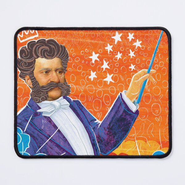 Item preview, Johann Strauss II Poster, Waltz Composer Classical Music designed and sold by Bearlala.