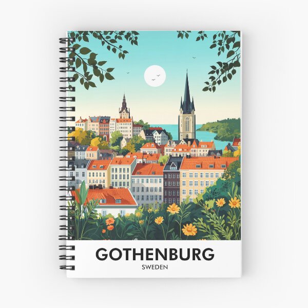 Item preview, Gothenburg Sweden Retro Travel Print designed and sold by HomeLivingCo.