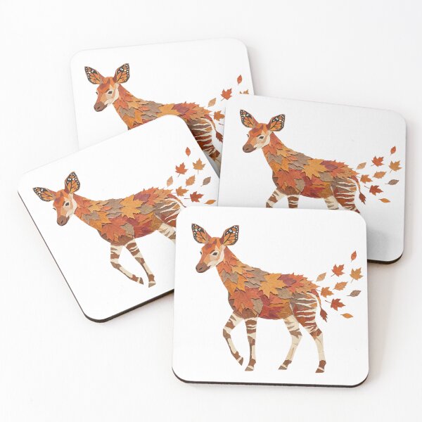 Item preview, Okapi in Falling Leaves – Rustic Motion designed and sold by TwistedAgain.