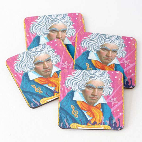 Item preview, Ludwig van Beethoven Poster Classical Composer Art Print designed and sold by Bearlala.