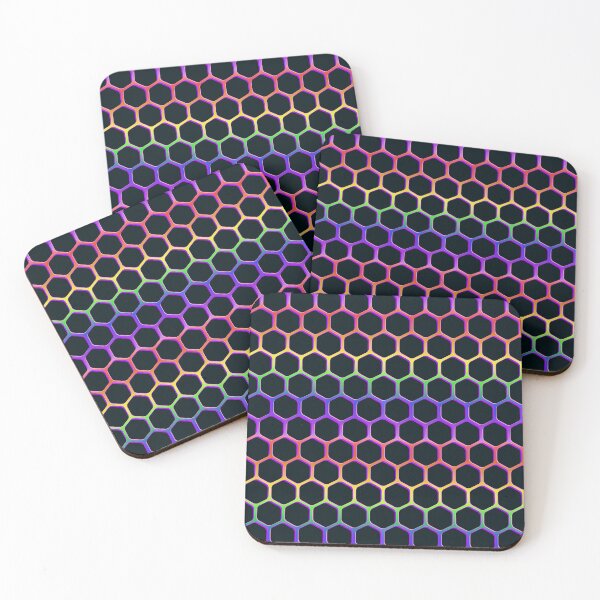Item preview, Futuristic Rainbow Honeycomb designed and sold by FrescoDesign.