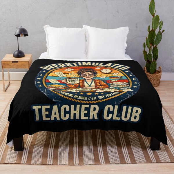 Item preview, Overstimulated Teacher Club Sarcastic Graphic designed and sold by JerdbordinShop.