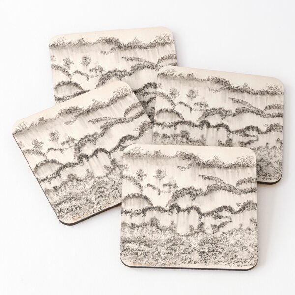 Item preview, Abstract Nature Rhythm – Expressive Charcoal Texture Study designed and sold by artcloset-omkar.