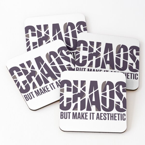 Item preview, Chaos, But Make It Aesthetic – Funny Minimalist Quote Design designed and sold by MerchWSzpilkach.