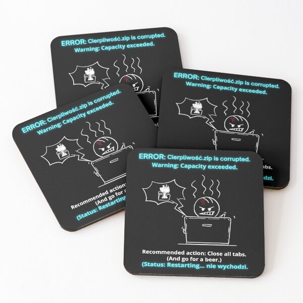 Item preview, Black Cierpliwość ZIP Corrupted - Funny Polinglish Patience Humor Gift Close All Tabs designed and sold by VibePolinglish.