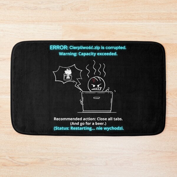 Item preview, Black Cierpliwość ZIP Corrupted - Funny Polinglish Patience Humor Gift Close All Tabs designed and sold by VibePolinglish.
