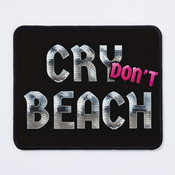 Item preview, Don’t Cry Beach Chrome 3D Typography | Luxury Metallic Coastal Aesthetic Design designed and sold by HIGHSQUARE.