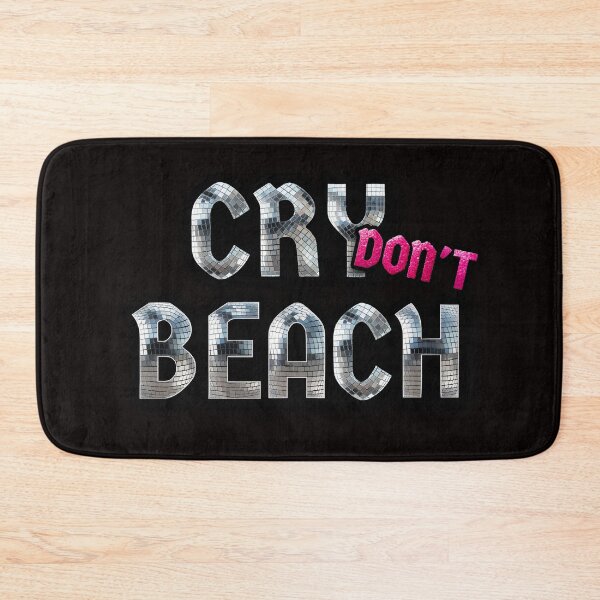 Item preview, Don’t Cry Beach Chrome 3D Typography | Luxury Metallic Coastal Aesthetic Design designed and sold by HIGHSQUARE.