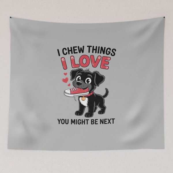 Item preview, Cute Dog Mom And Dad Tee I Chew Things I Love You Might Be Next Introvert Dog Shirt  designed and sold by MalwasBasket.