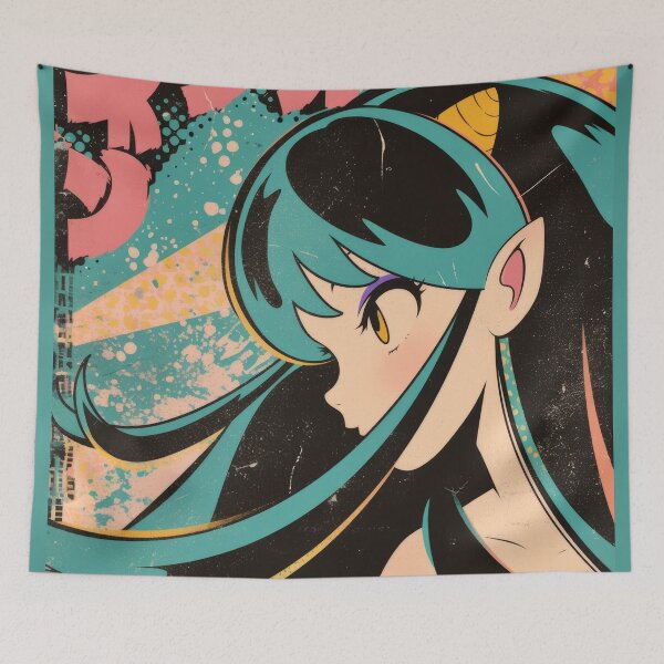 Item preview, Retro Warned Lum Invader  designed and sold by AnimeArsenalPrints.
