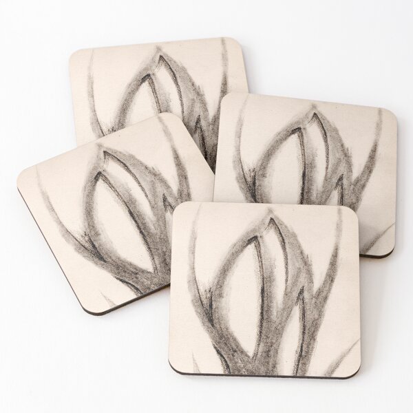 Item preview, Emergent Life – Minimalist Biomorphic Charcoal Sketch designed and sold by artcloset-omkar.
