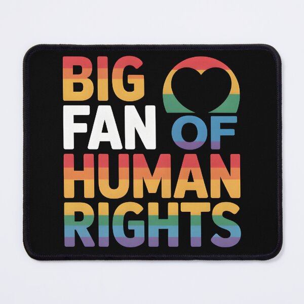 Item preview, Big Fan of Human Rights | Rainbow Equality Shirt Social Justice Tee designed and sold by Milosstudio.