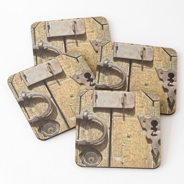 Item preview, Antique Hardware on Rustic Weathered Wooden Door designed and sold by ADAG-ART.