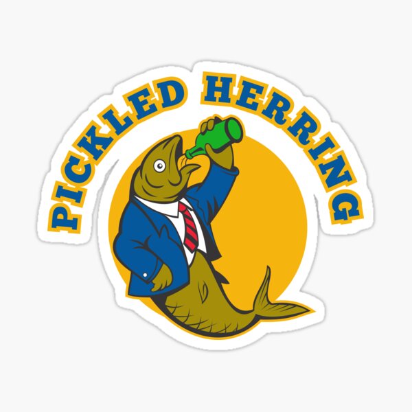 "Pickled Herring" Sticker for Sale by DarwinAdams Redbubble