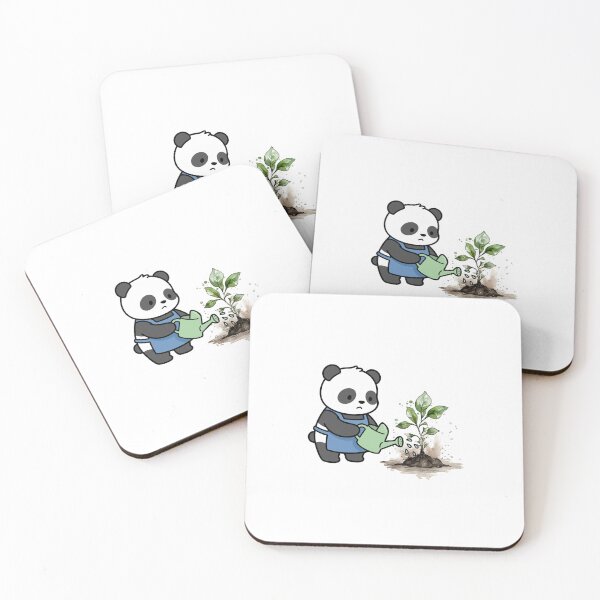 Item preview, Panda watering plant cartoon design designed and sold by Shop_Bagniak.