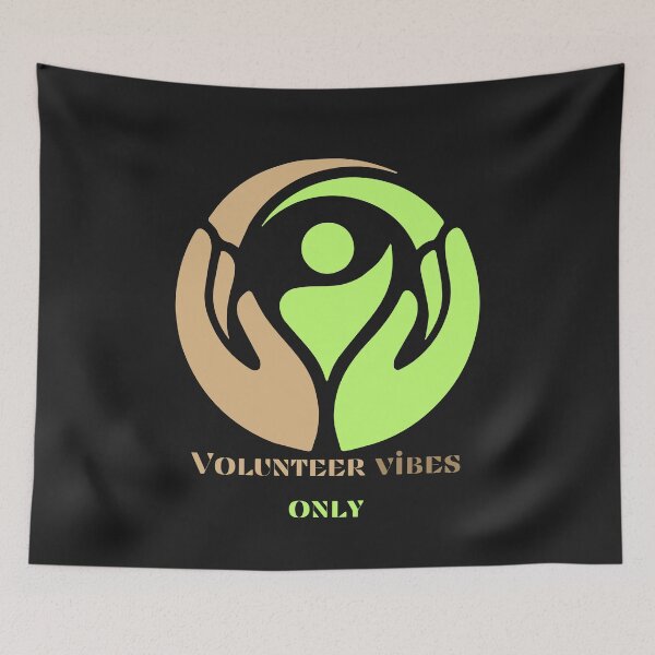 Item preview, Volunteer Vibes Only – Eco Volunteering Hands Nature Symbol Design designed and sold by Aquarius-club.