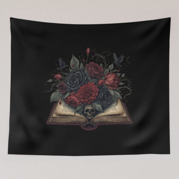 Aperçu de l'œuvre Gothic flowers and book créée et vendue par Tragedyshop.