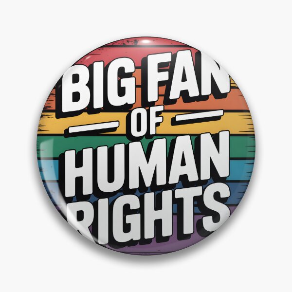 Item preview, Big Fan of Human Rights | Retro Rainbow Equality Shirt Social Justice Tee designed and sold by Milosstudio.