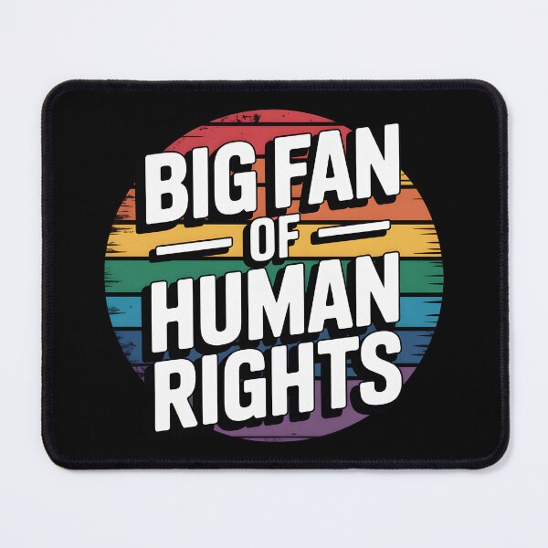 Item preview, Big Fan of Human Rights | Retro Rainbow Equality Shirt Social Justice Tee designed and sold by Milosstudio.